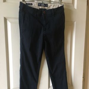 Navy blue slim chino pants
